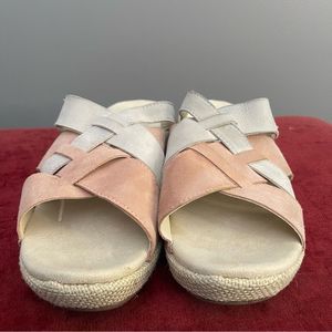 Spenco Women's Pink and White Sandals, Size 10 US
